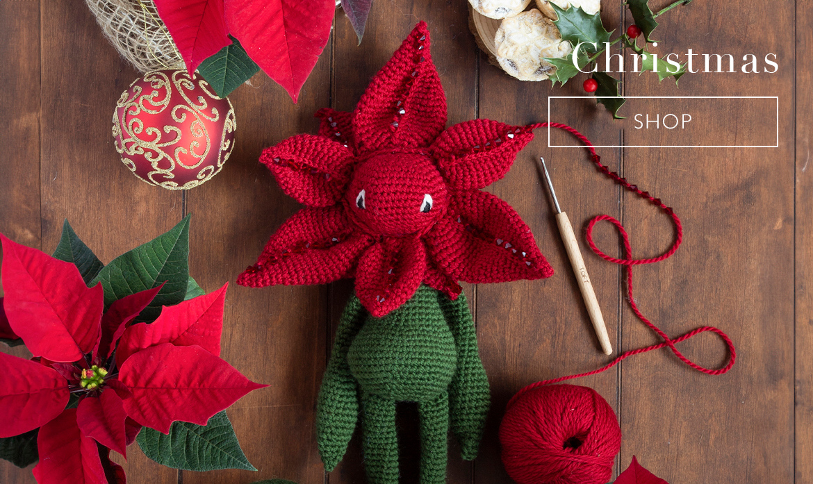 christmas beaded poinsettia toft crochet pattern